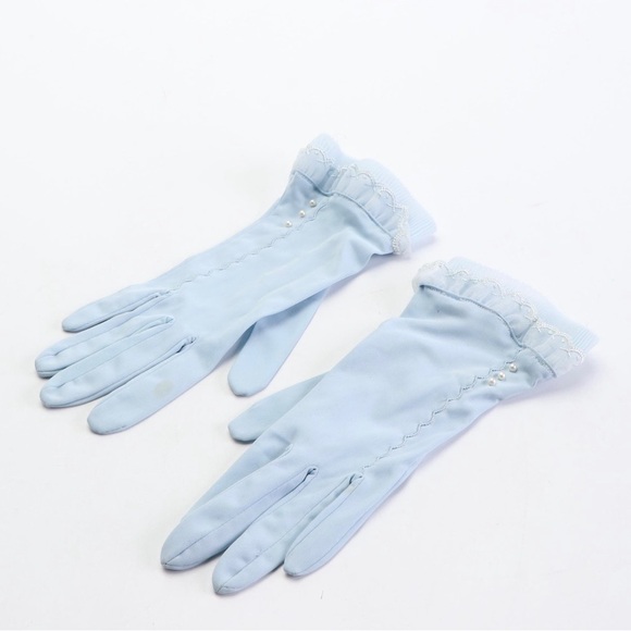 Accessories - Vintage Powder Blue Glove with Pearls